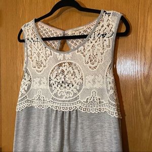 Crochet and Jersey Tank